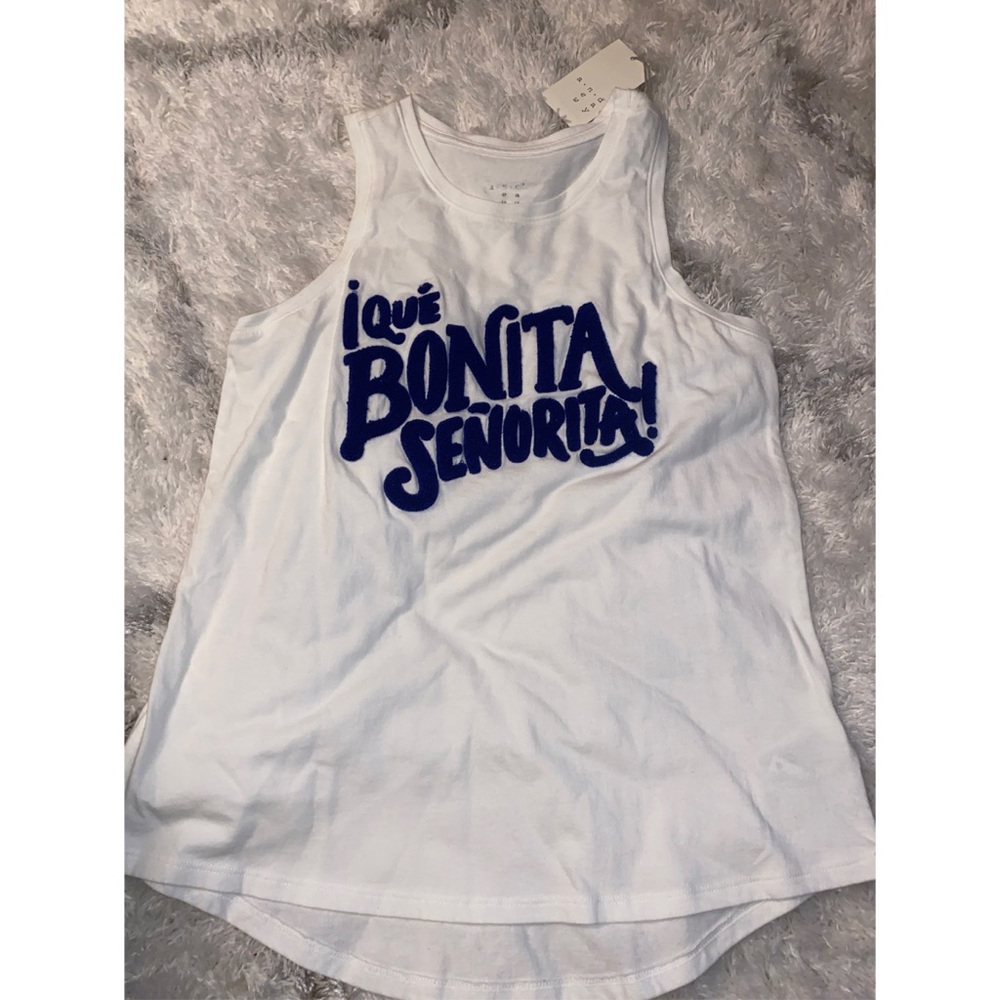 “Que Bonita señorita” white tank